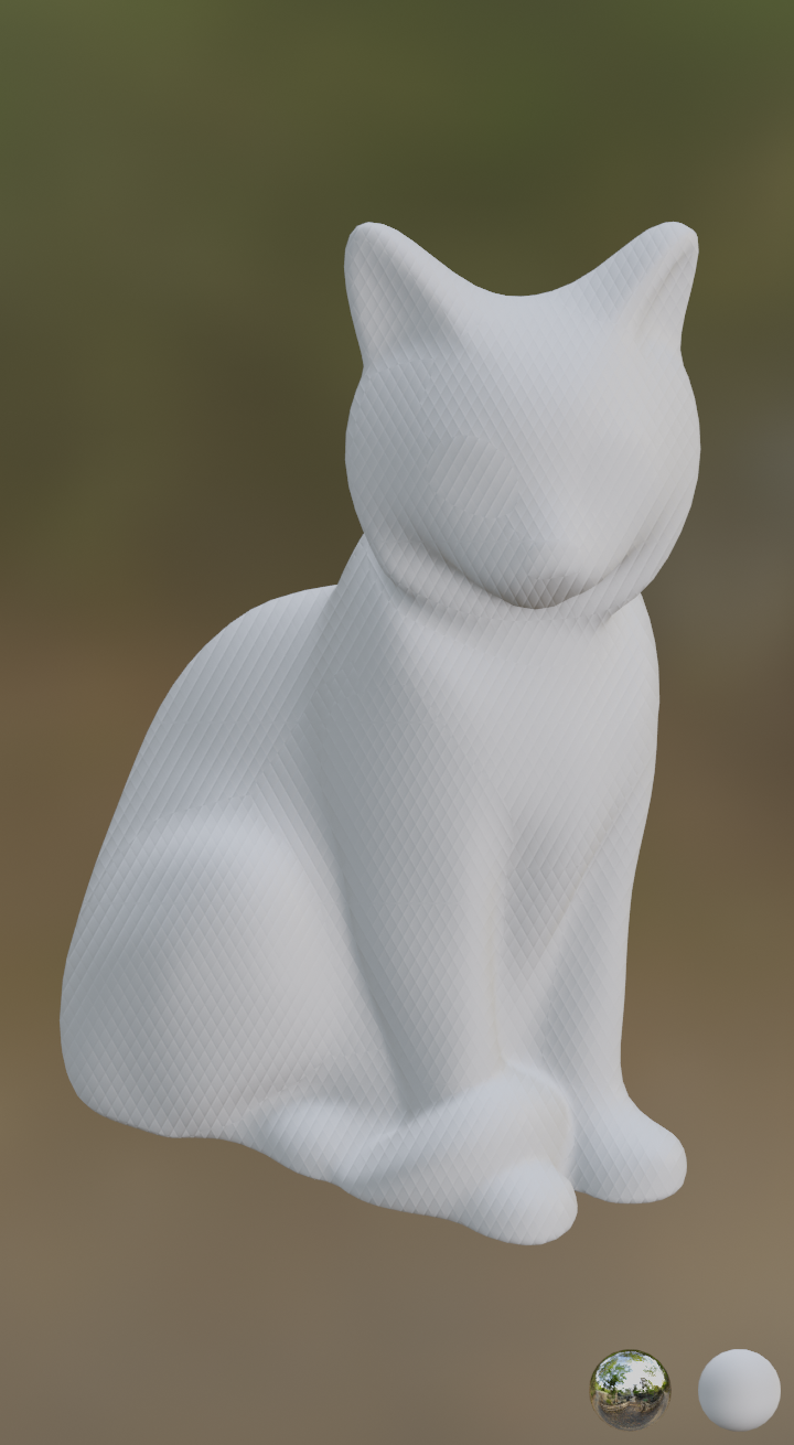 Cat with detail normal map